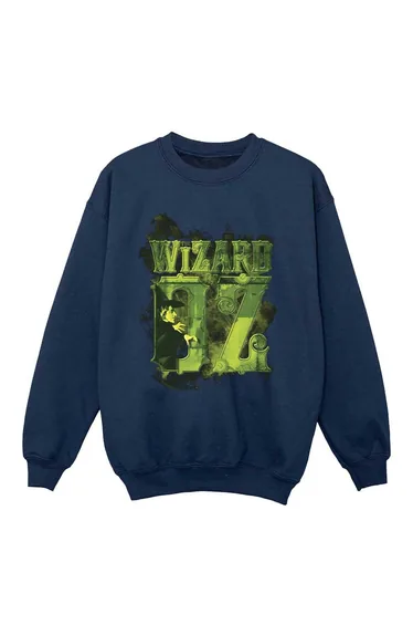 The Wizard Of Oz Girls Wicked Witch Of The West Logo Sweatshirt - Navy Blue