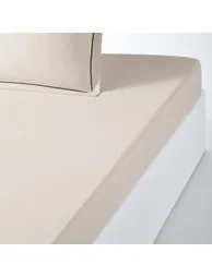 شرشف سرير قطن و كتان مغسول بحواف مطاطية