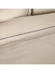 شرشف سرير قطن و كتان مغسول بحواف مطاطية - 3