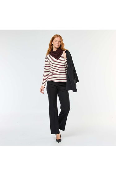 Striped Long-Sleeve Jersey T-Shirt WHITE