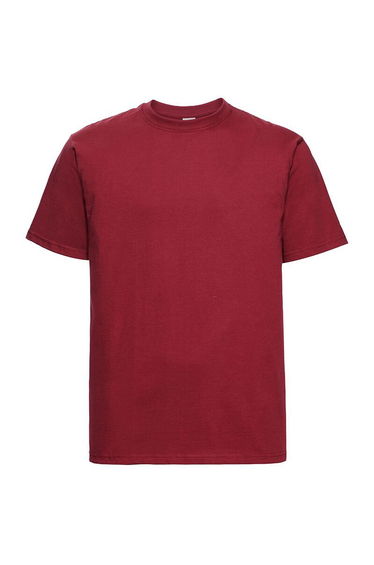 Russell Europe Mens Classic Heavyweight Ringspun Short Sleeve T-Shirt - Classic Red