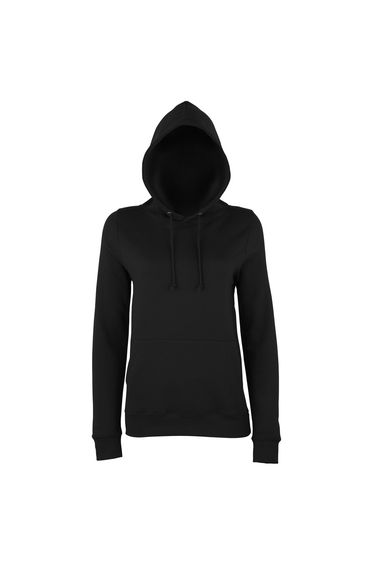 AWDis Just Hoods Womens/Ladies Girlie College Pullover Hoodie - Jet Black