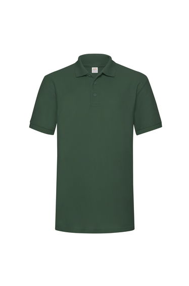 Fruit of the Loom Mens Polycotton Pique Heavy Polo Shirt - Bottle Green