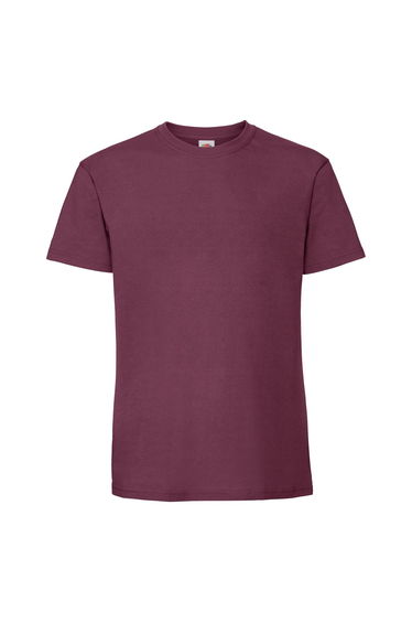 Fruit Of The Loom Mens Iconic 195 Ringspun Premium Tshirt - Burgundy