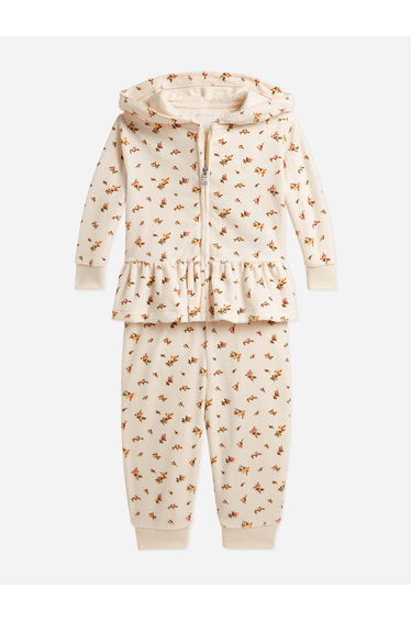 Ralph Lauren Baby Girls Wolcott Bud Tracksuit in Ivory