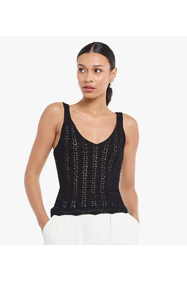 BCBG CROCHET CAMI TOP