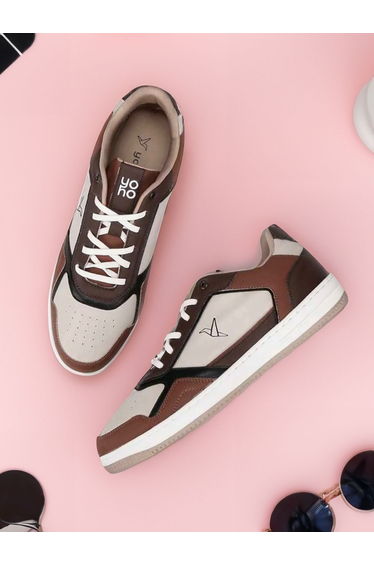 Men Color Block Lace Up Sneakers