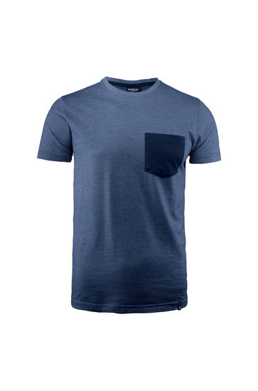 James Harvest Mens T-Shirt - Blue Melange Melange
