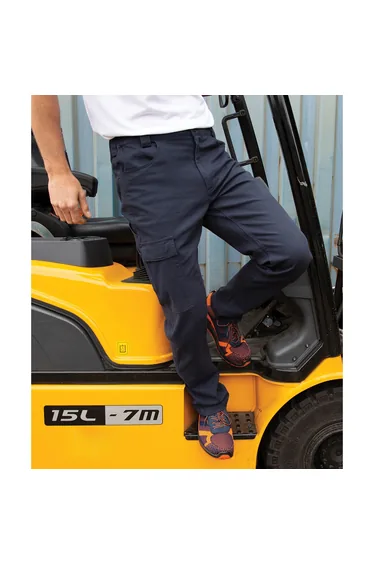 Result Mens Work Guard Stretch Slim Chinos - Navy