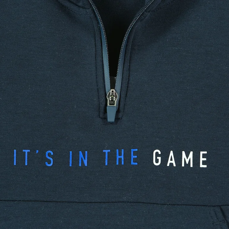 Slogan Print Hoodie in Cotton Mix - 4