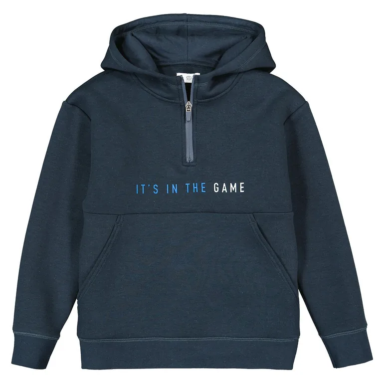 Slogan Print Hoodie in Cotton Mix - 2