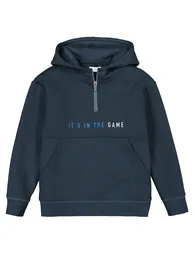 Slogan Print Hoodie in Cotton Mix - 2