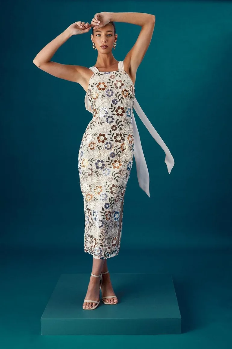 midi dress scuba Angelina Scuba Halter Midi Dress / Chocolate | MESHKI