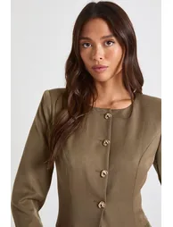 بليزر بحواف ذهبية - أخضر - 3