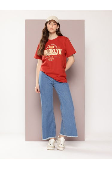 Women Oversized Crew Neck T-Shirt