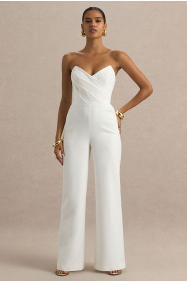 Dainty | White Sweetheart Jumpsuit