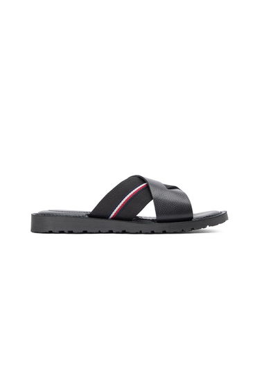 Core Hilfiger Lth Criss C Sandal Black