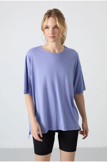 TOMMY Oversized Cotton-Modal Crew Neck T-Shirt