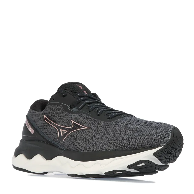 Women's Mizuno Wave Skyrise Running Shoes in Black - 1