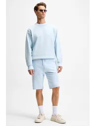 GRIMELANGE GREXON Men’s Cotton Regular Fit Light Blue Shorts & Bermuda