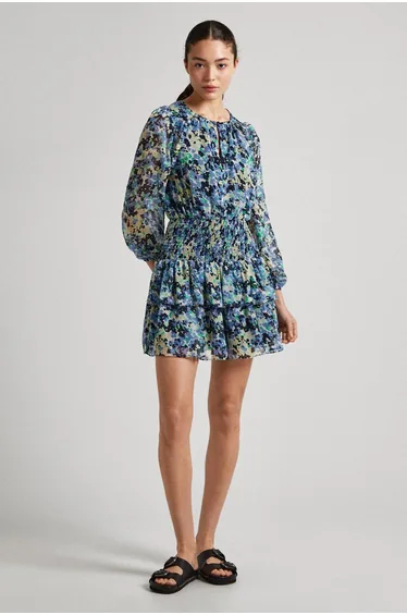 Coral Printed Dress Multi