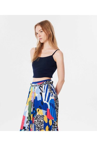 Printed T-shirt with suspenders