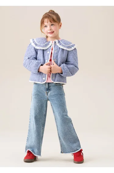 Lottie Quilted Lace Trim Collar Jacket