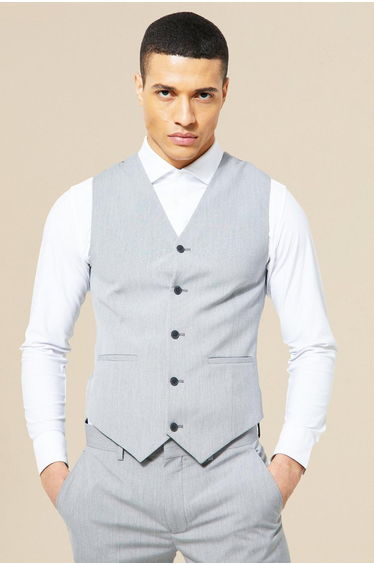 Skinny Waistcoat - grey