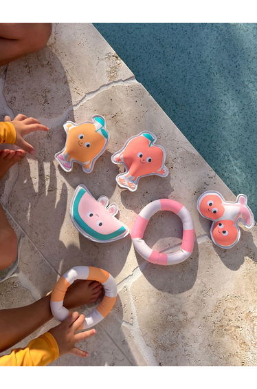 Sunnylife Girls Poppy The Peach Set Of 6 Dive Buddies in Multicolour (14.5cm)