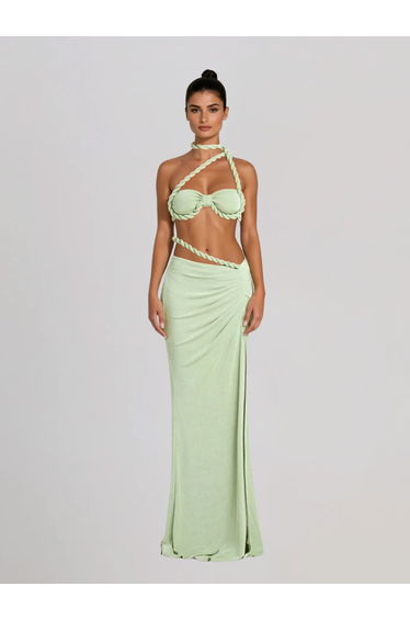 Belyxan Twisted Ruched Skirt Set