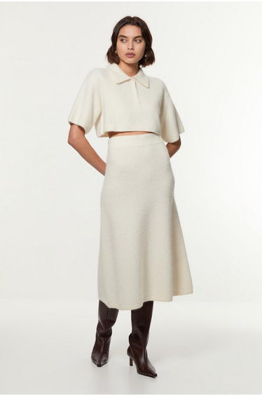 Alpaca Wool Fluffy Full Knit Skirt