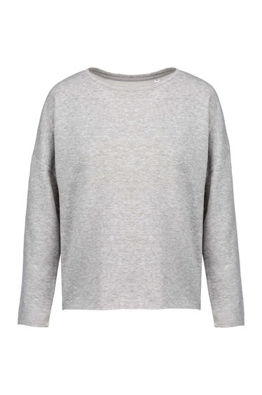 Kariban Womens/Ladies Oversized Sweatshirt - Light Grey