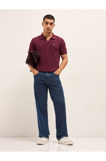 Men Pure Cotton Slim Fit Polo