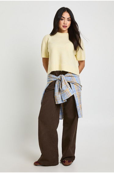 Oversized Knitted Top - butter