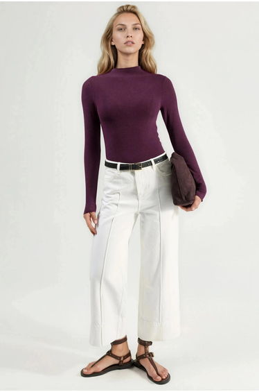 BUSEM Long Sleeve Slim Fit Blouse