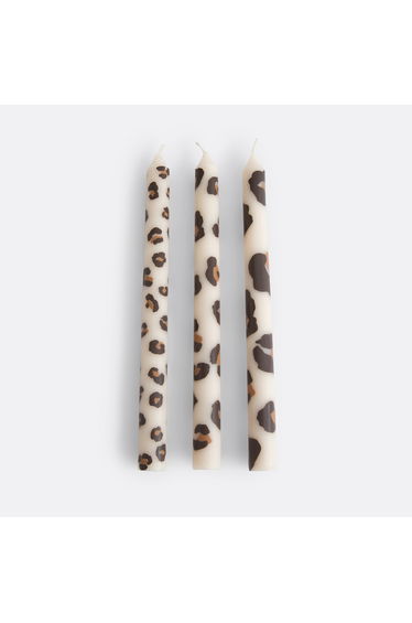 Set of 3 Azhar Leopard Print Candles