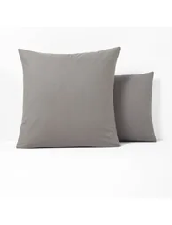 غطاء وسادة قطن رمادي