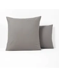 غطاء وسادة قطن رمادي - 3