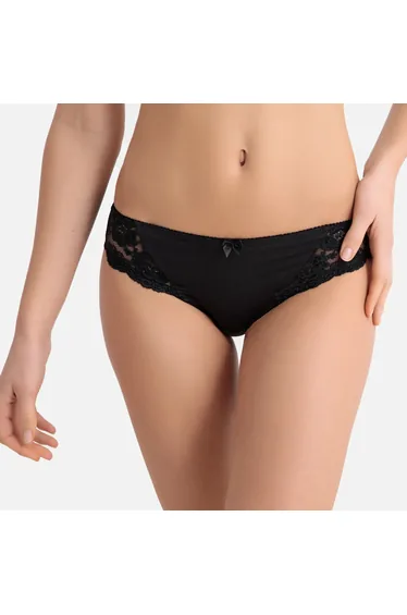 سراويل داخلية دانتيل ومايكروفايبر من قطعتين