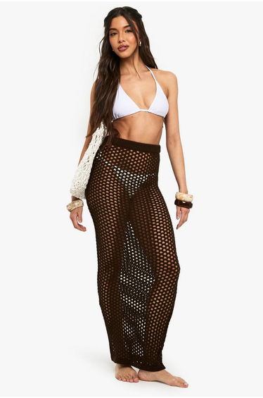 Beach Crochet Knitted Maxi Skirt