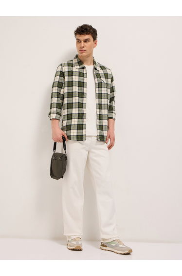 Men Cotton Checked Regular Fit Shirt