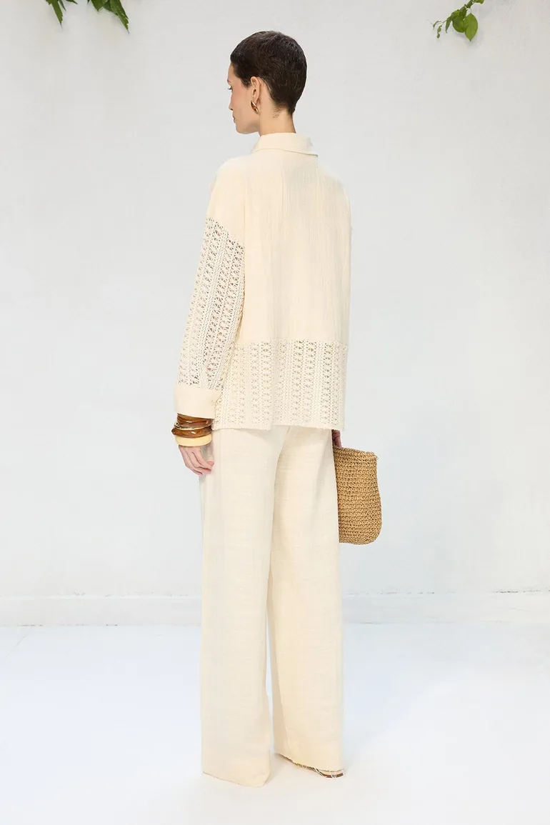 POCKETED LINEN SHIRT - 4
