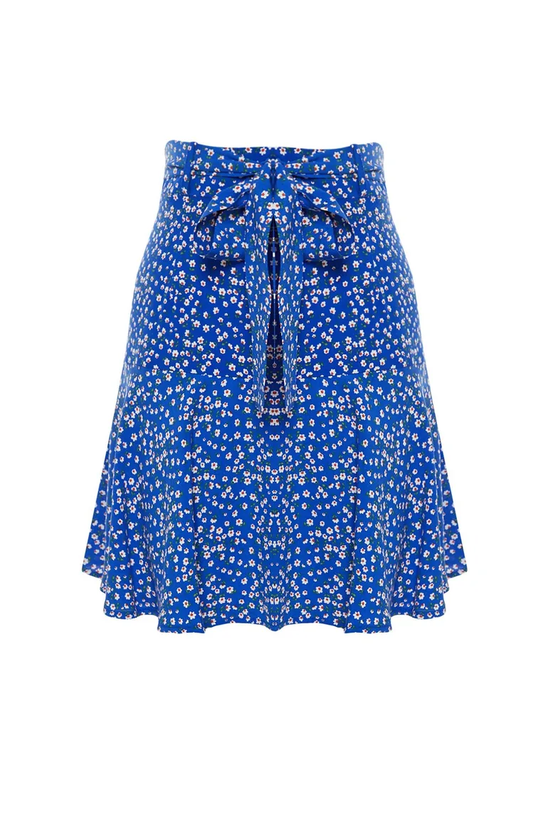 Multi Color Viscose Woven Short Skirt - 7