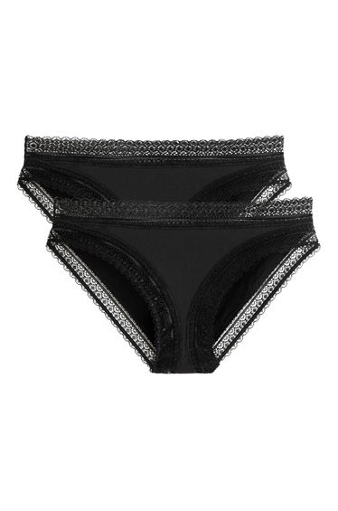 Pack of 2 Knickers with Lace Details