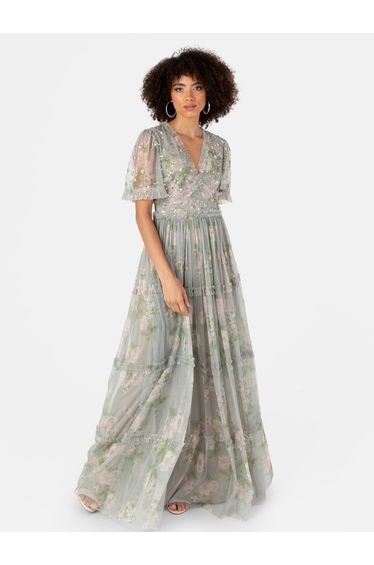 Anaya With Love Recycled Floral & Sequin Maxi Dress