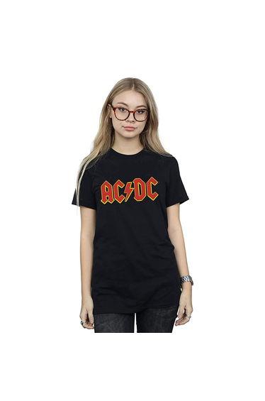 AC/DC Girls Logo Cotton T-Shirt - Black