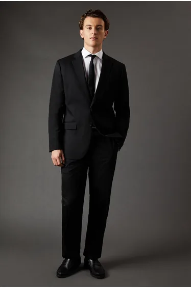 Black Regular Fit Suit Jacket