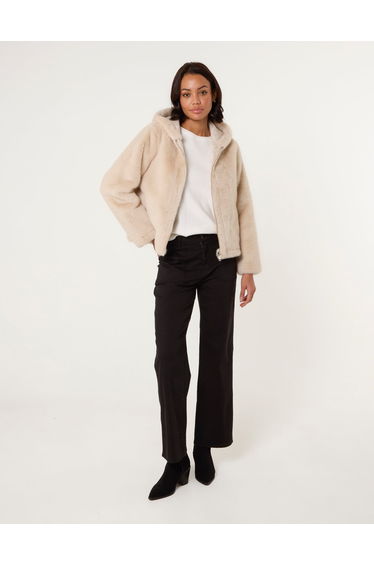 Faux Fur Hooded Jacket