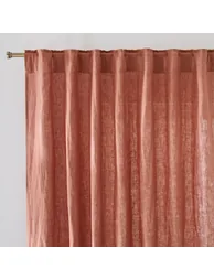 Onega Washed Linen Single Curtain with Concealed Tabs - 4