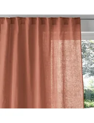 Onega Washed Linen Single Curtain with Concealed Tabs - 5
